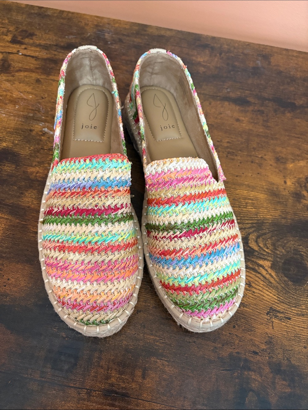Joie Cara multicolored raffia espadrilles 8 1/2